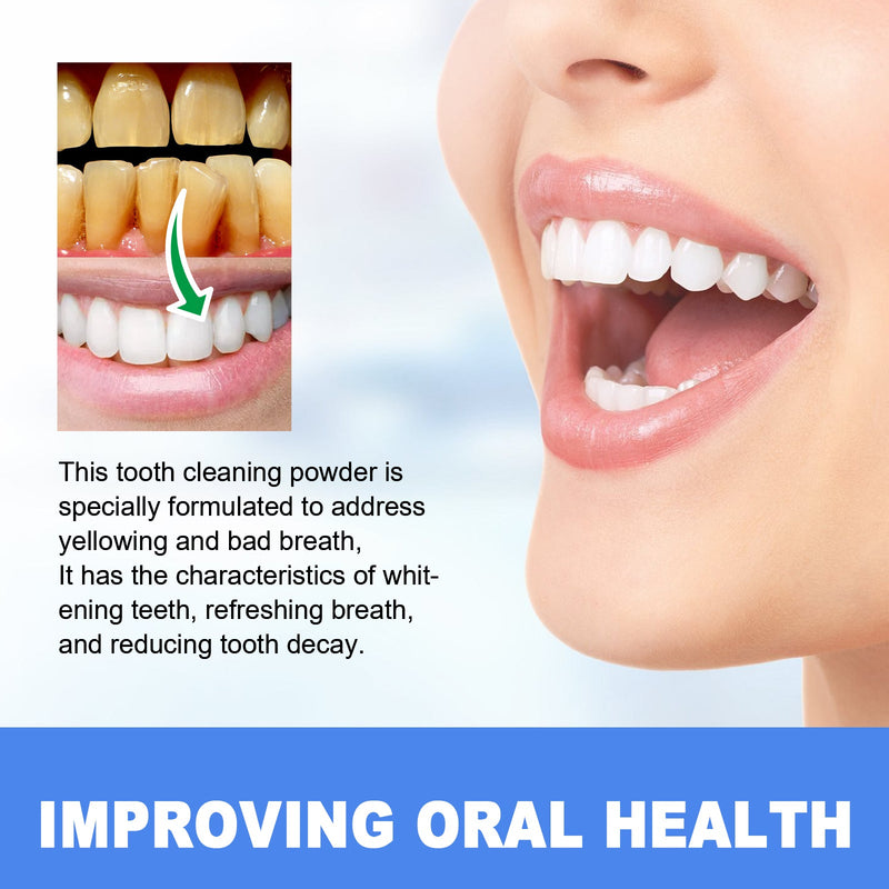 Brighten Whiten Tooth Powder, Tartar Very Well Clean White Teeth And Fresh Breath Moderate Protection Gum Permanent Tooth