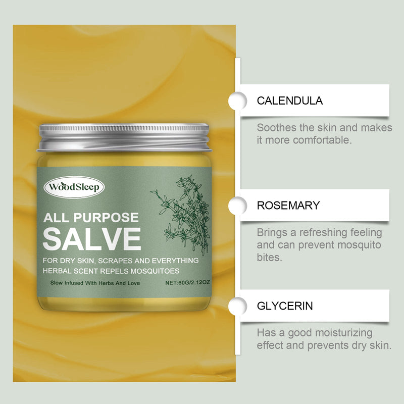WoodSleep Herbal Multifunctional Soothing Balm Herbal Ingredients Gently Soothe Skin Discomfort Topical Care Balm