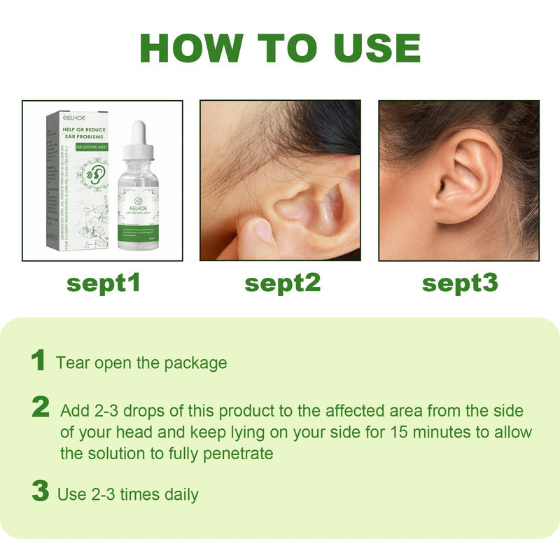 EELHOE Ear Relief Relieves Blocked Inner Ear Ringing Ear Discomfort Ear Health Care Ear Drops