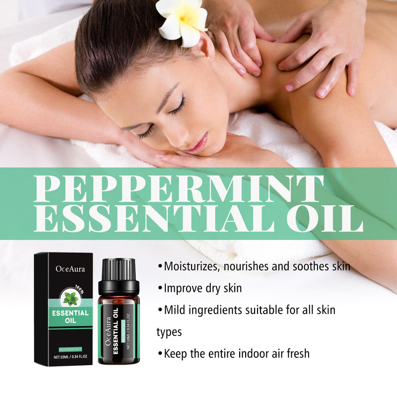 Peppermint Essential Oil, Moisten The Skin Filling Water To Reduce Dry Skin Rough Relieve Fatigue Sweet Atmosphere Oil