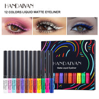 Color Eyeliner Matte Quick Drying Liquid Eyeliner Does Not Smudge 12 Boxes
