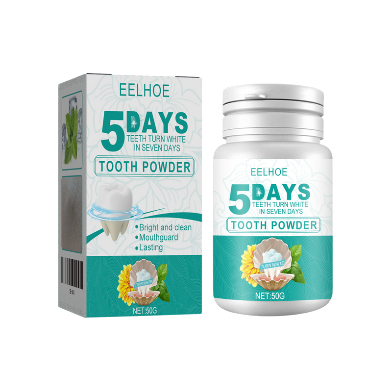 5 Day Whitening Tooth Powder, Clean Teeth Remove Dirt Plaque Fresh Mouth Clean Teeth Powder