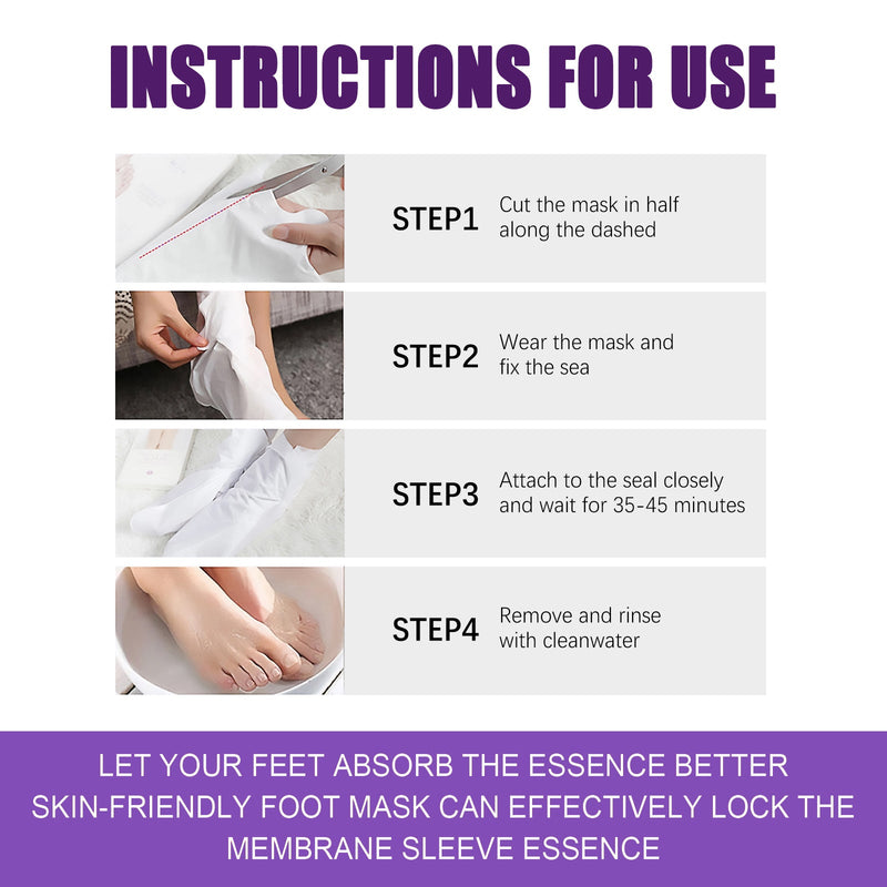 EELHOE Ginger Foot Mask (Box) Foot Moisturizing, Nourishing, Rejuvenating, Exfoliating, Removing Dead Skin, Dry And Cracked Skin Care Foot Mask