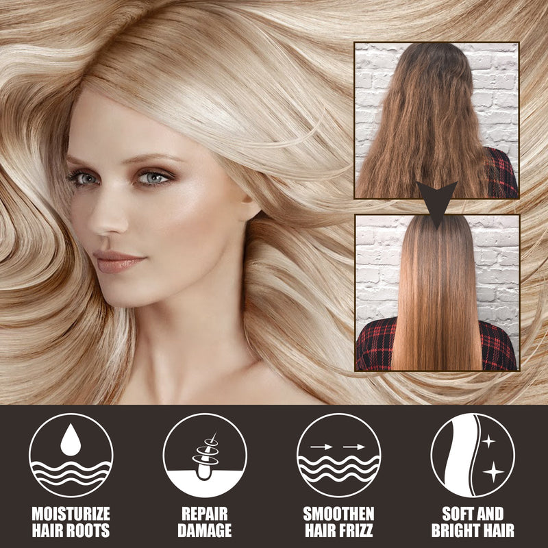 Keratin Repair Hair Mask, Free Steam Repair Silk Smooth Hot Dyeing Moisturizing Care Hair Mask