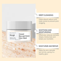 Hoygi Honey Rice Moisturizing Mask Facial Cleansing Mud Mask Hydrating And Hydrating Soft Skin Mask