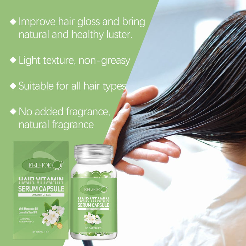EELHOE Hair Essential Oil Treatment Capsule Hair Nutrition Relief Dry And Smooth Hair And Scalp Massage Essential Oil