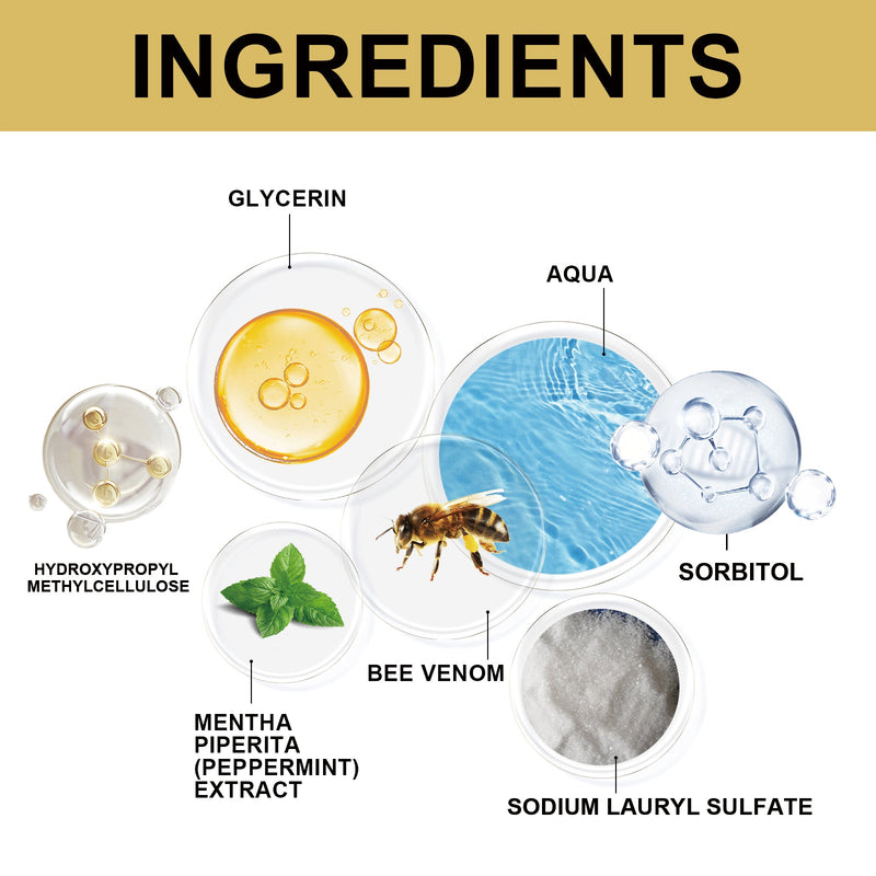 EELHOE Bee Venom Gingival Toothpaste, Cleaning Stains Breath Fresh Whitening Toothpaste