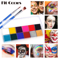 Fit Colors 12 Colors Face Color Water Soluble Body Paint Halloween Masquerade Makeup