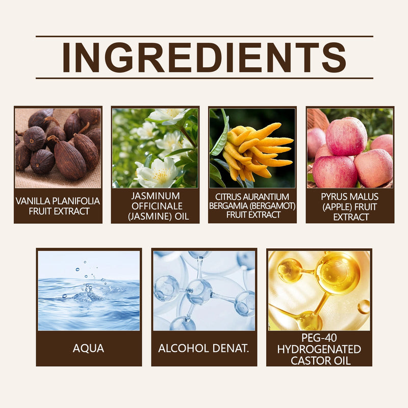 Roxelis Vanilla Apple Romantic Body Fragrance Niche Fresh Scent Body Stay Fragrance Light Fragrance Perfume Body Spray