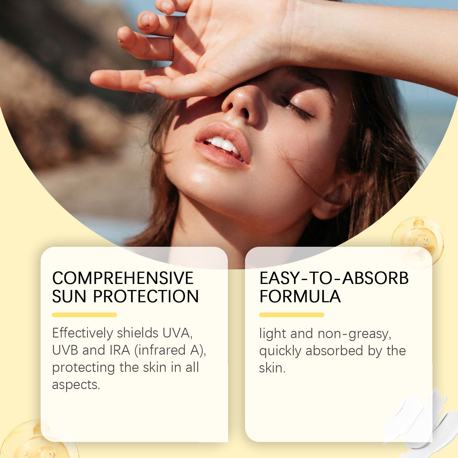 Ouhoe Moisturizing Protective Stick Summer Outdoor Uv Isolation Moisturizing Skin Refreshing Non-Sticky Protective Stick