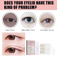 Lace Non-trace Double Eyelid Tape, Natural Non-trace Non-glue Lace Double Eyelid Tape