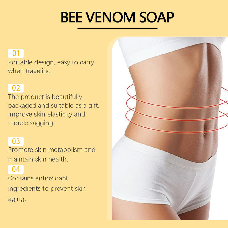 Bee-Poison Bath Soap Gently Cleans, Moisturizes, Firms And Nourishes Skin, Delicate And Brightening