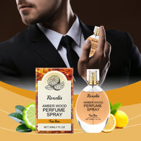 Amber Wood Perfume Spray Fresh Scent Exudes Charm Amber Natural Light Long-Lasting Portable Perfume