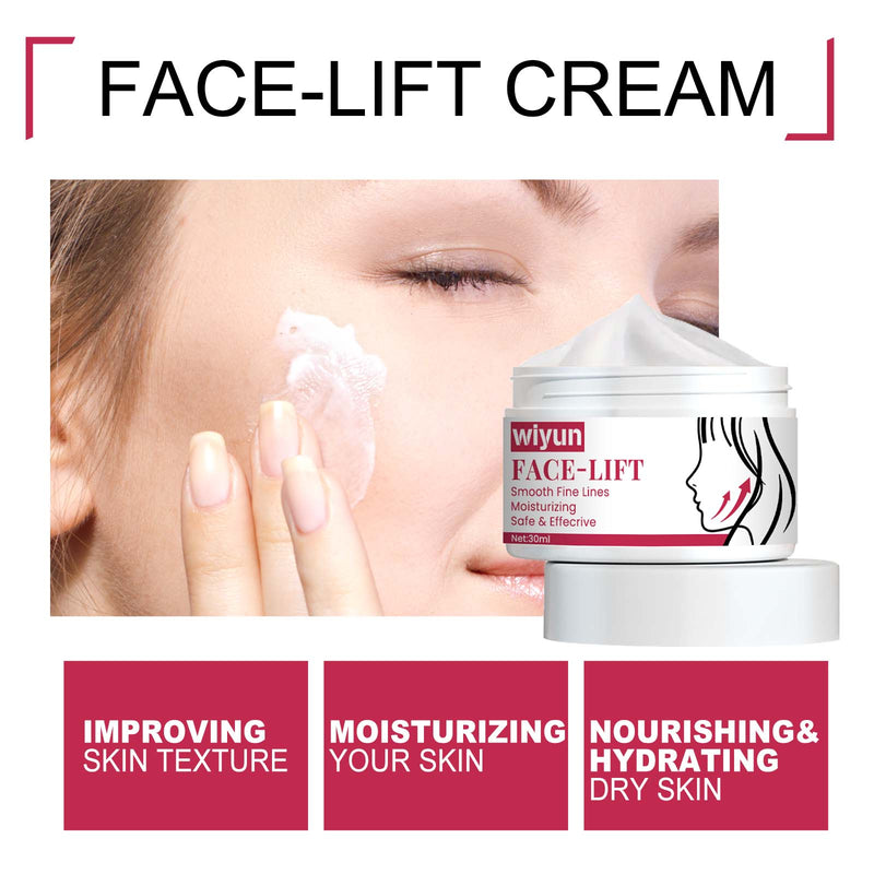 Wiyun Face-Lift Cream, Firming And Lifting Face Skin Lighten Fine Lines And Wrinkles Hydrating Anti-Aging Cream