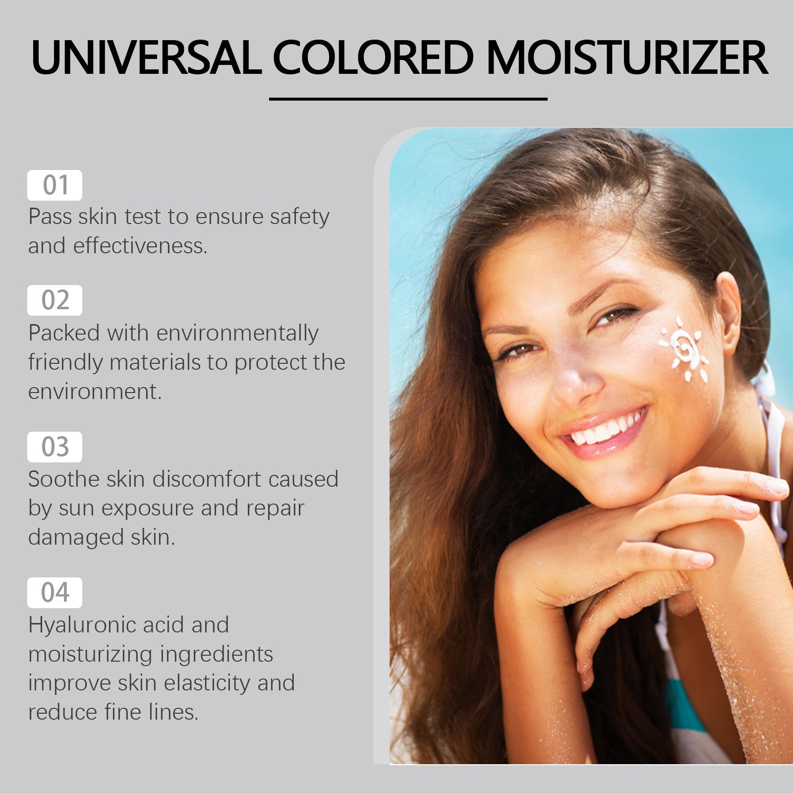 Hyaluronic Acid Skin Care, Outdoor Uv Protection Multi-Functional Isolation Skin Gentle Moisturizing Protective Cream