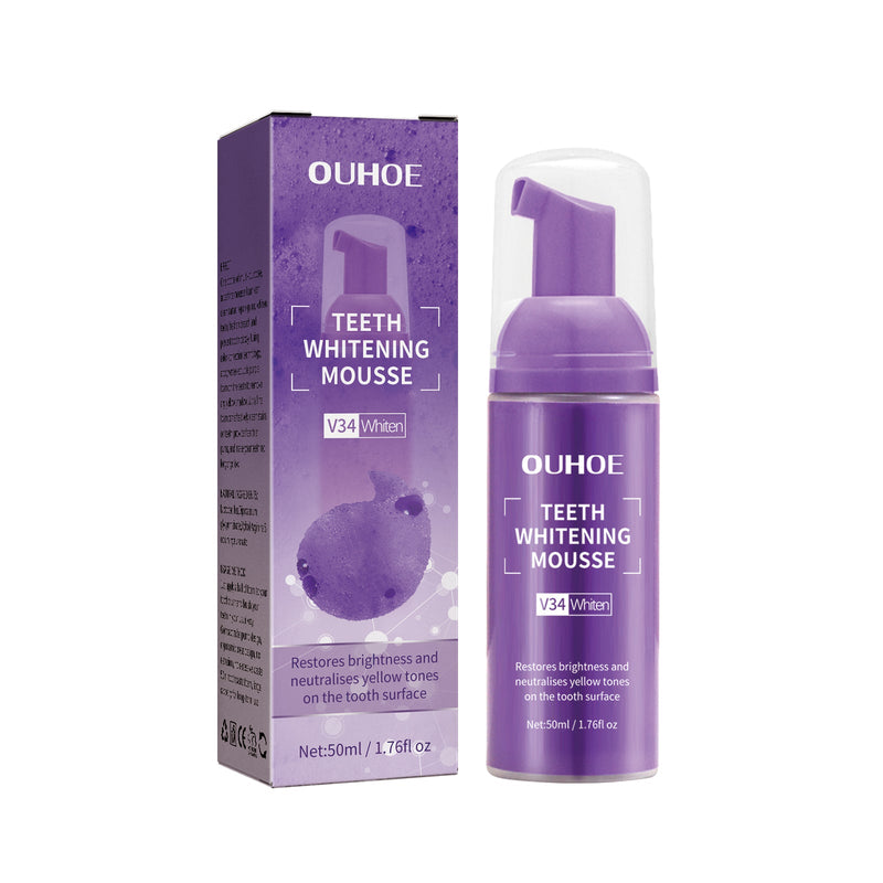 OUHOE Teeth Whitening Mousse Toothpaste, Mouth Cleaning Remove Dirt Yellow Teeth Care Fresh Breath Whitening Teeth Toothpaste