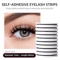 10 Packs Of Self-Adhesive Eyelash Strips Waterproof And Sweat-Proof With Transparent Self-Adhesive Jelly Strips For Any Eyelashes
