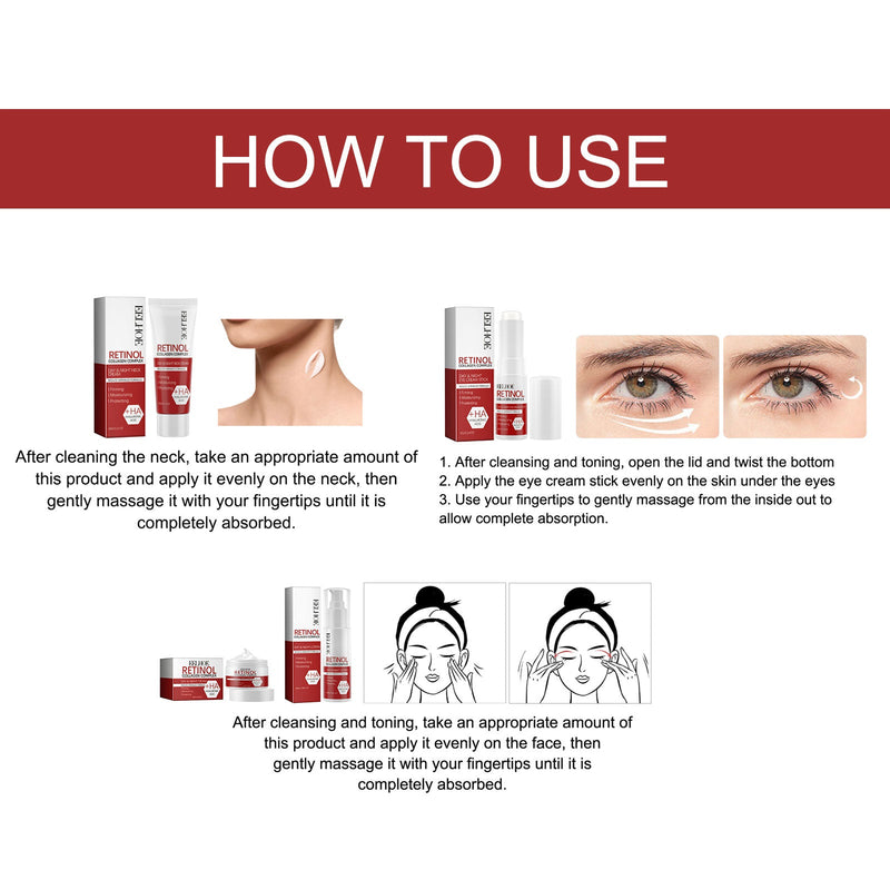 Retinol Series, Lift And Tighten The Skin, Reduce Fine Lines, Eye Lines Repair Facial Skin