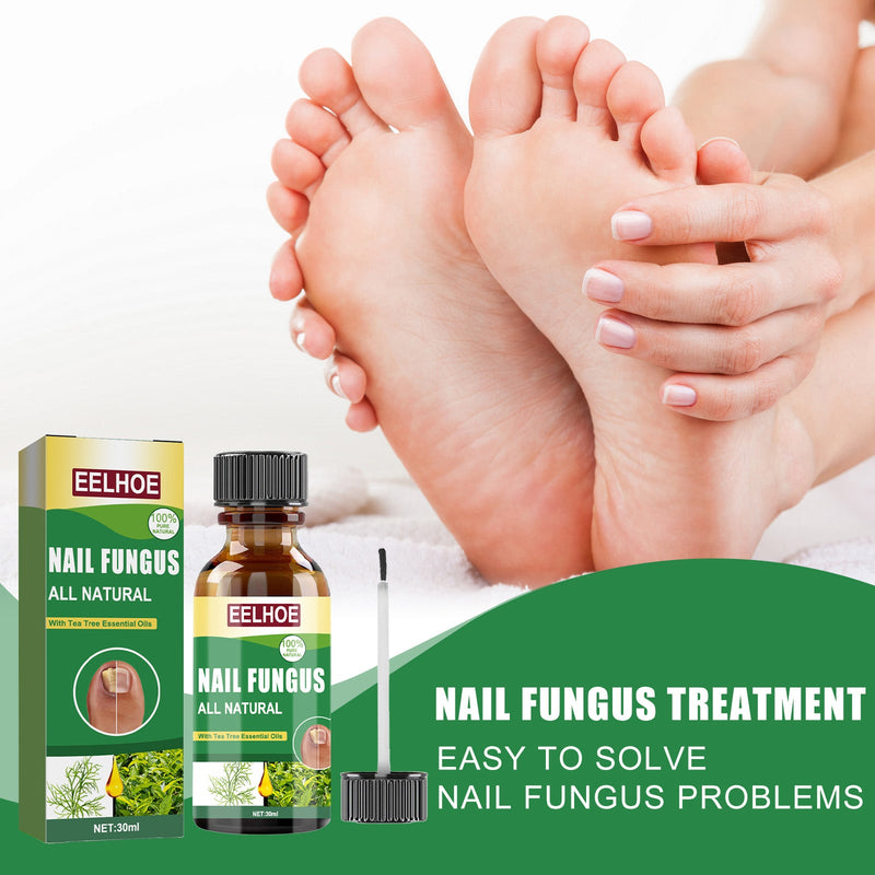 EELHOE Nail Repair Solution Tea Tree Oil Essence Gentle Nourishing Manicure Cleansing Soft Nail Care Solution