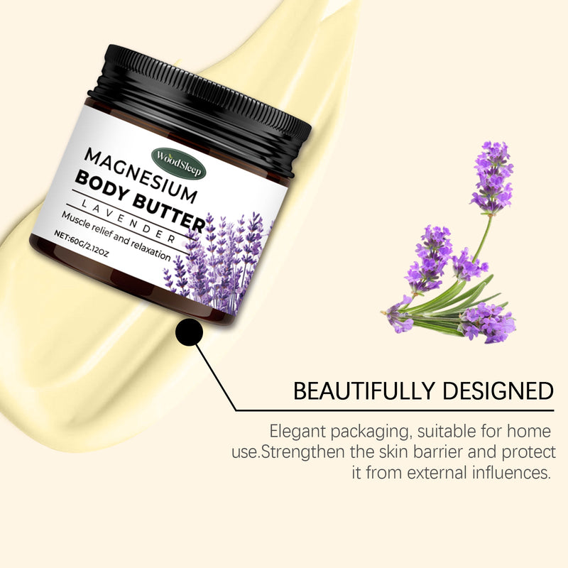 Woodsleep Lavender Magnesium Body Cream Gentle Cleansing Skin Refreshing Cream