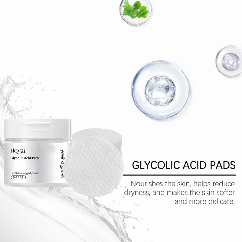 Hoygi Glycolic Acid Exfoliating Shims, Gently Cleanse Facial Skin Comfortable, Refreshing And Glossy Skin Shims