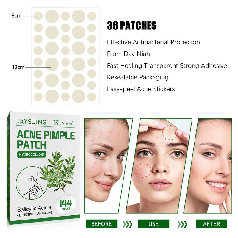 Jaysuing Waterproof Invisible Acne Patch Lighten Acne Acne Print Moisturizing Repair Clear Patch
