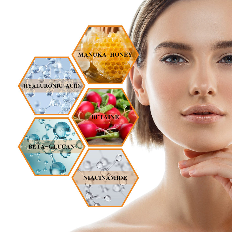 OUHOE Honey Brightening Face Essence, Firming Hydrating Brightening Repair Skin Care Essence
