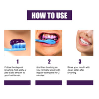 V34 Purple Toothpaste Beauty Teeth Stain Removal Anti-Pigmentation Yellow Teeth Clean White Bright White
