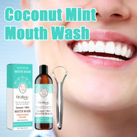 Coconut Mint Mouth Wash, Whitening Teeth Yellow Teeth Stains Tongue Coating Clean Fresh Breath Oral Care