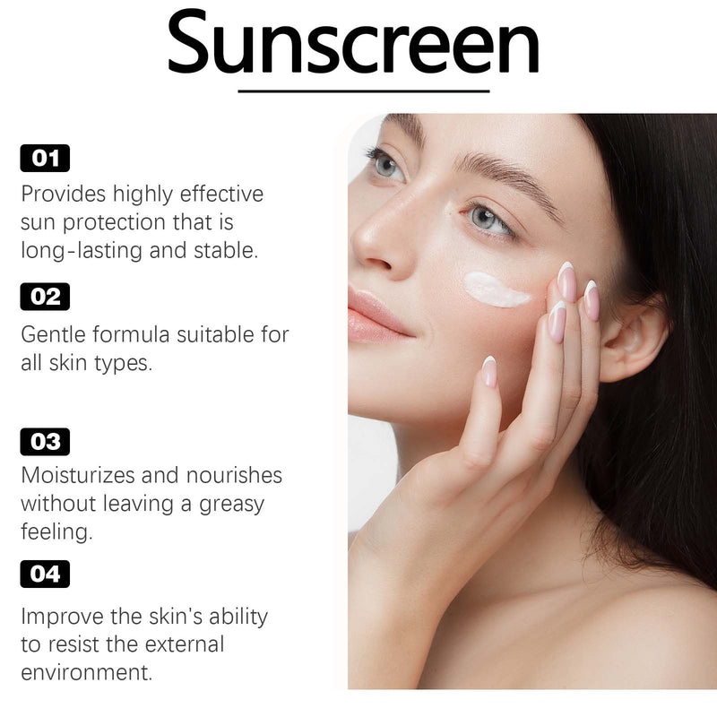 Ouhoe Rice Protective Cream Outdoor Uv Isolation Waterproof Moisturizing Skin Refreshing Non-Sticky Protective Cream