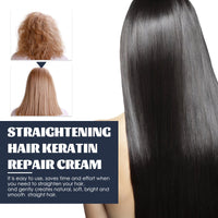 West&Month Straightening Hair Keratin Ratin Repair Cream, Repair Silky Hair Care Moisturizing Hair Mask Treatment Cream