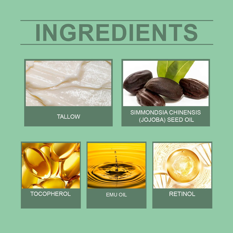 Woodsleep Grass-Fed Tallow Skin Cream - Moisturizes & Relieves Dry Skin, Brightening