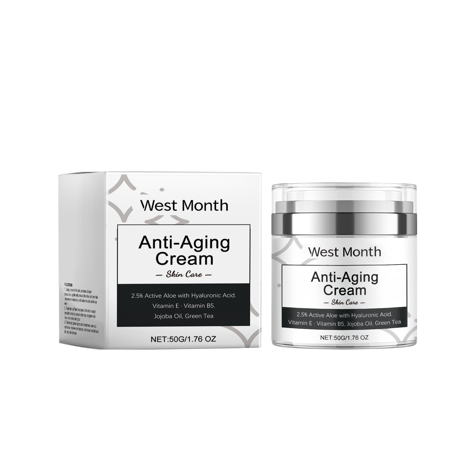 West&Month Moisturizing Face Cream Gently Moisturizes Facial Skin, Keeps Skin Elastic, Lightens Wrinkles, Moisturizes And Hydrates