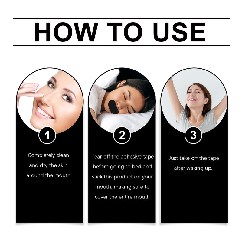 Ximonth Anti-Snoring Sleep Patch, Anti-Snoring Care Sleep At Night To Relieve Dry Mouth And Nose Discomfort Rest Patch