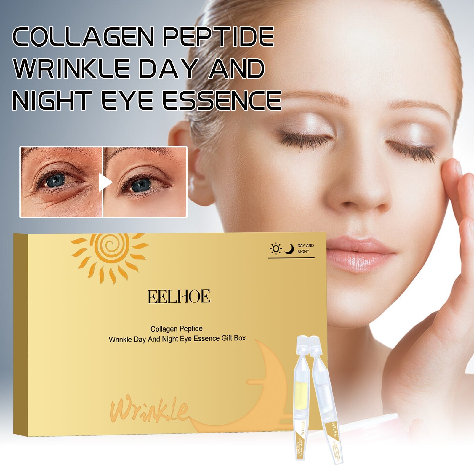 Collagen Anti-Wrinkle Eye Serum, Reduce Fine Lines, Care For Eye Skin, Moisturize, Firming And Anti-Wrinkle Essence