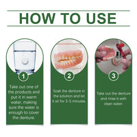 Oralhoe Denture Cleaning Tablet Clean Care Fresh Stain Removal Gentle Care Braces Denture Cleaning Tablet