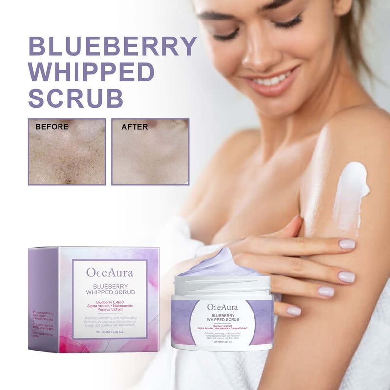 Blueberry Whipped Scrub, Exfoliating Tender Lighten Body Dull Brightening Skin Scrub