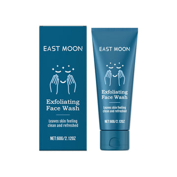 East Moon Men's Exfoliating Cleanser, Gently Cleanses Facial Skin With A Refreshing And Moisturizing Cleanser