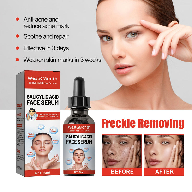 West&Month Salicylic Acid Facial Essence Hydrating Repair Improve Skin Care Essence
