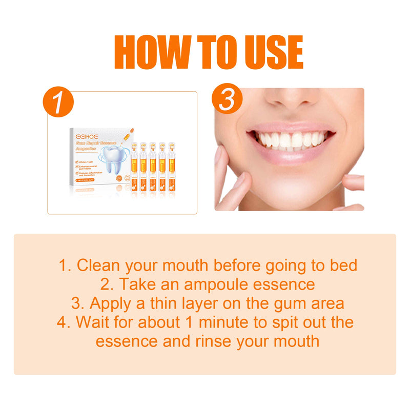 EELHOE Tooth Repair Essence, Cleaning Teeth Stains Tartar Care Gums Oral Care Essence