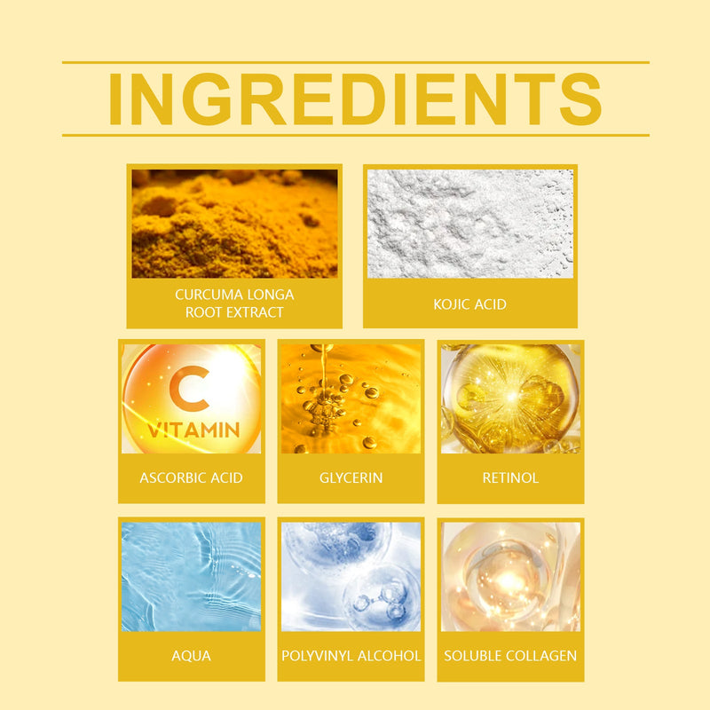 Hoygi Turmeric Collagen Peel-Off Mask (With A Scraper) Gently Cleanses, Moisturizes, Nourishes And Smooths The Facial Skin
