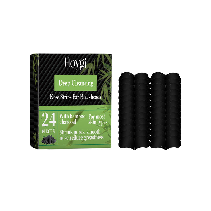 Bamboo Charcoal Blackhead Patch, Delicate Skin Care Gently Clean Acne Strawberry Nose Narrow Pores Nose Cleaning Patch