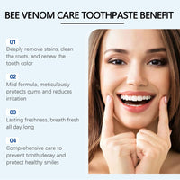 Bee-Poison Stain Removal Toothpaste Fresh Breath Whitening Deep Cleaning Oral Care Mint Toothpaste
