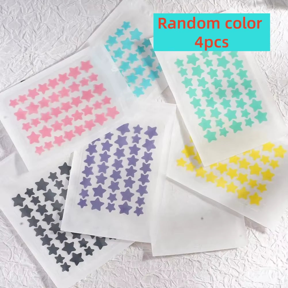 Ys00141--40Pcs Colorful PE Pimple Patches Cute Star Shaped Pimple Cover Sticker Invisible Pimple Cover Removal Pimple Patch