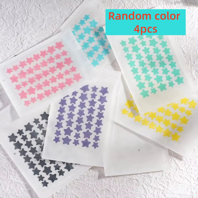 Ys00141--40Pcs Colorful PE Pimple Patches Cute Star Shaped Pimple Cover Sticker Invisible Pimple Cover Removal Pimple Patch