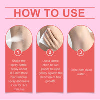 OUHOE Gentle Hair Removal Mousse Spray, Leg Hair Armpit Hair Body Smooth Skin Cleansing Mousse Skin Spray