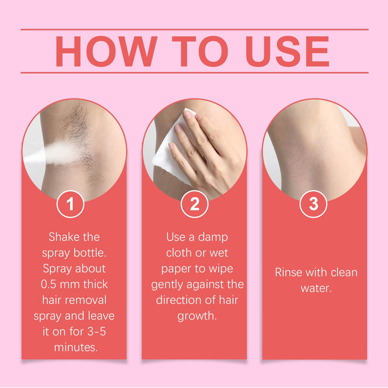 OUHOE Gentle Hair Removal Mousse Spray, Leg Hair Armpit Hair Body Smooth Skin Cleansing Mousse Skin Spray