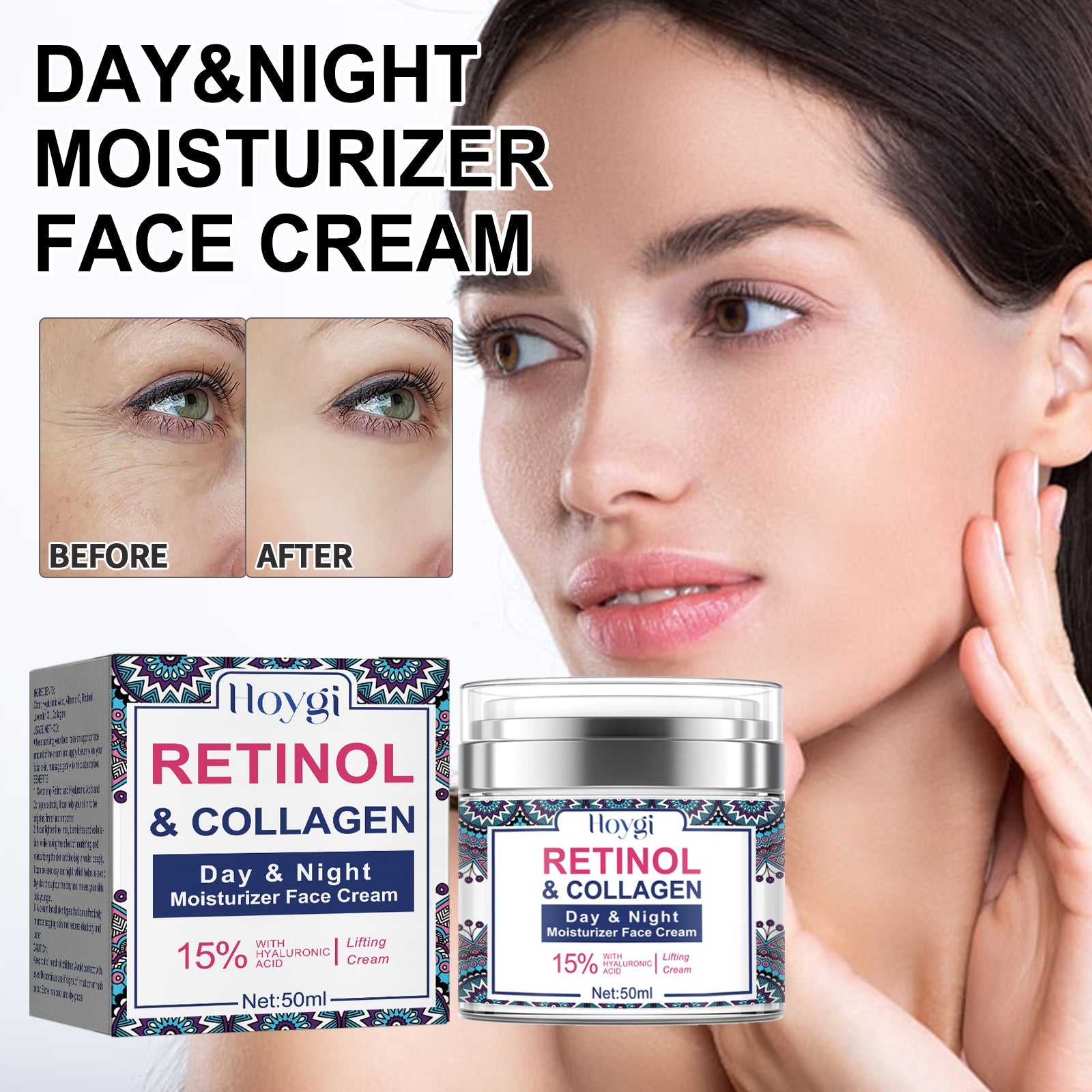 Collagen & Retinol Cream Lighten Fine Lines, Firming Skin And Moisturizing Moisturizing Cream