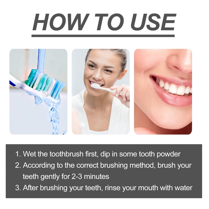 Bamboo Charcoal Tooth Powder Cleaning Bad Breath Stains Stains Stains Fresh Breath White Teeth Cleaning Powder