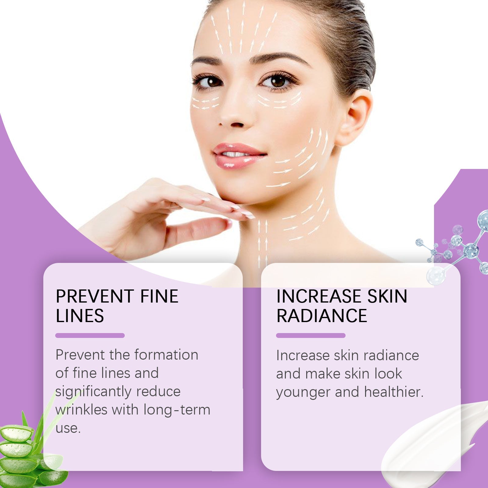 Facial Moisturizer, Hydrates And Moisturizes The Skin And Lightens The Fine Lines And Delicate Skin Of The Face